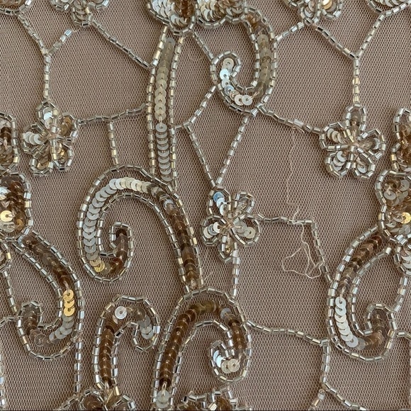 J Kara Blush Pink Beaded Sequin Embellished Sleeveless Mother of the Bride Grown - Picture 10 of 11